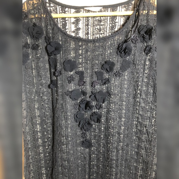 ✨MONSOON NAVY BLUE TRANSPARENT KNIT DRESS - Picture 4 of 5